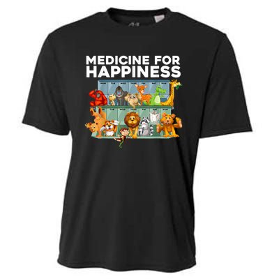 Medicine For Happiness Wildlife Animal Rescue Zoo Animal Cooling Performance Crew T-Shirt