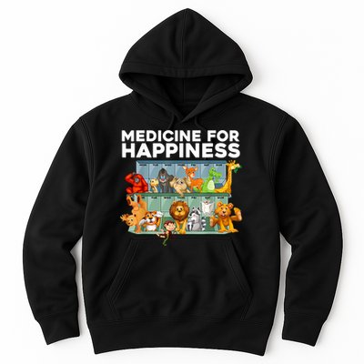 Medicine For Happiness Wildlife Animal Rescue Zoo Animal Hoodie