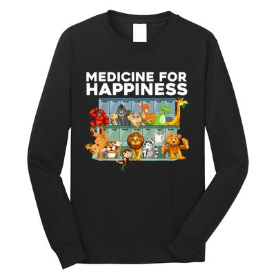 Medicine For Happiness Wildlife Animal Rescue Zoo Animal Long Sleeve Shirt