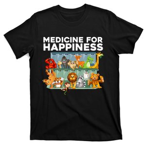 Medicine For Happiness Wildlife Animal Rescue Zoo Animal T-Shirt