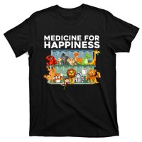 Medicine For Happiness Wildlife Animal Rescue Zoo Animal T-Shirt