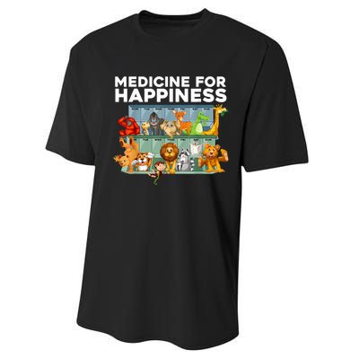 Medicine For Happiness Wildlife Animal Rescue Zoo Animal Performance Sprint T-Shirt