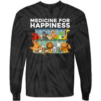 Medicine For Happiness Wildlife Animal Rescue Zoo Animal Tie-Dye Long Sleeve Shirt