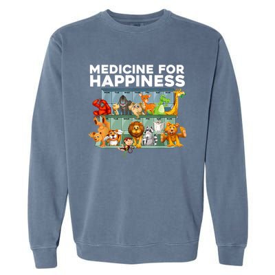 Medicine For Happiness Wildlife Animal Rescue Zoo Animal Garment-Dyed Sweatshirt