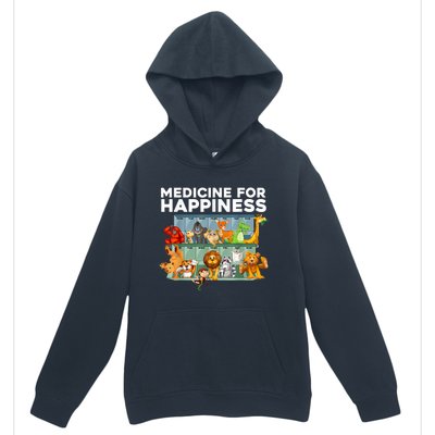 Medicine For Happiness Wildlife Animal Rescue Zoo Animal Urban Pullover Hoodie