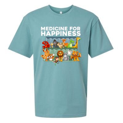 Medicine For Happiness Wildlife Animal Rescue Zoo Animal Sueded Cloud Jersey T-Shirt