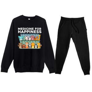 Medicine For Happiness Wildlife Animal Rescue Zoo Animals Premium Crewneck Sweatsuit Set