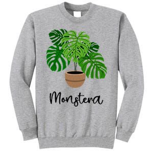 Monstera Flora Houseplant Gardener Plant Lover Tall Sweatshirt