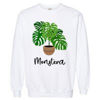 Monstera Flora Houseplant Gardener Plant Lover Garment-Dyed Sweatshirt