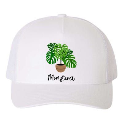 Monstera Flora Houseplant Gardener Plant Lover Yupoong Adult 5-Panel Trucker Hat