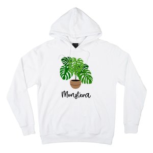 Monstera Flora Houseplant Gardener Plant Lover Hoodie