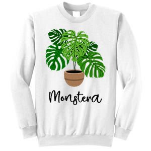 Monstera Flora Houseplant Gardener Plant Lover Sweatshirt