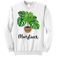 Monstera Flora Houseplant Gardener Plant Lover Sweatshirt