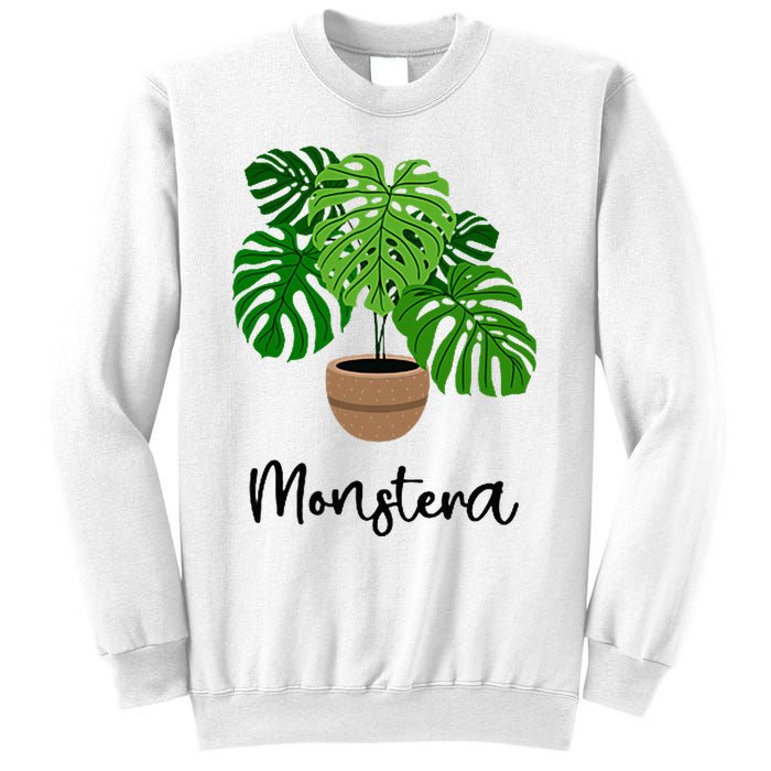 Monstera Flora Houseplant Gardener Plant Lover Sweatshirt