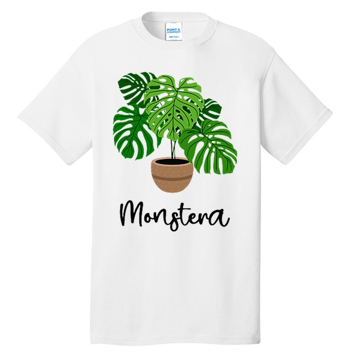 Monstera Flora Houseplant Gardener Plant Lover Tall T-Shirt