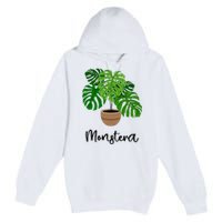 Monstera Flora Houseplant Gardener Plant Lover Premium Pullover Hoodie