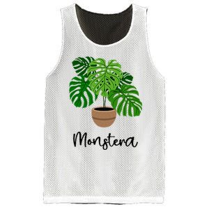 Monstera Flora Houseplant Gardener Plant Lover Mesh Reversible Basketball Jersey Tank