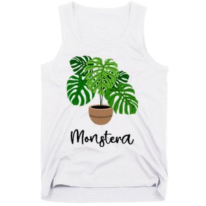 Monstera Flora Houseplant Gardener Plant Lover Tank Top