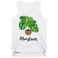 Monstera Flora Houseplant Gardener Plant Lover Tank Top