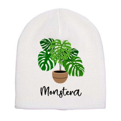 Monstera Flora Houseplant Gardener Plant Lover Short Acrylic Beanie