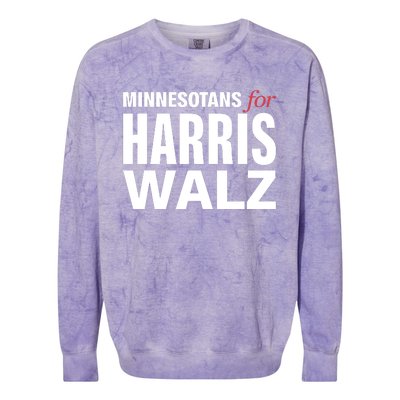 Minnesotans For Harris Walz Colorblast Crewneck Sweatshirt