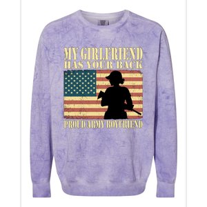 My Friend Has Your Back Proud Army Friend Lover Funny Gift Great Gift Colorblast Crewneck Sweatshirt