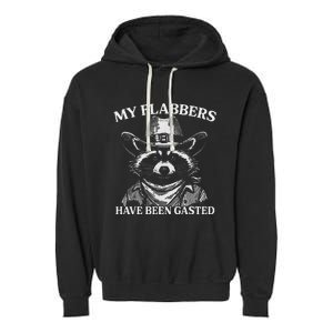 My Flabbers Have Been Gasted Funny Raccoon Cowboy Garment-Dyed Fleece Hoodie