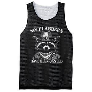 My Flabbers Have Been Gasted Funny Raccoon Cowboy Mesh Reversible Basketball Jersey Tank