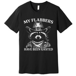 My Flabbers Have Been Gasted Funny Raccoon Cowboy Premium T-Shirt