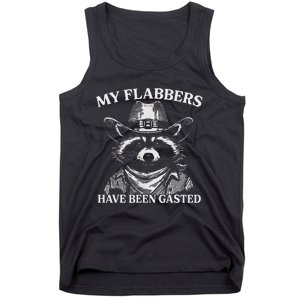 My Flabbers Have Been Gasted Funny Raccoon Cowboy Tank Top