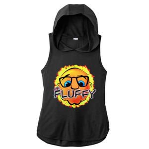 Mr Fluffy Head Ladies PosiCharge Tri-Blend Wicking Draft Hoodie Tank