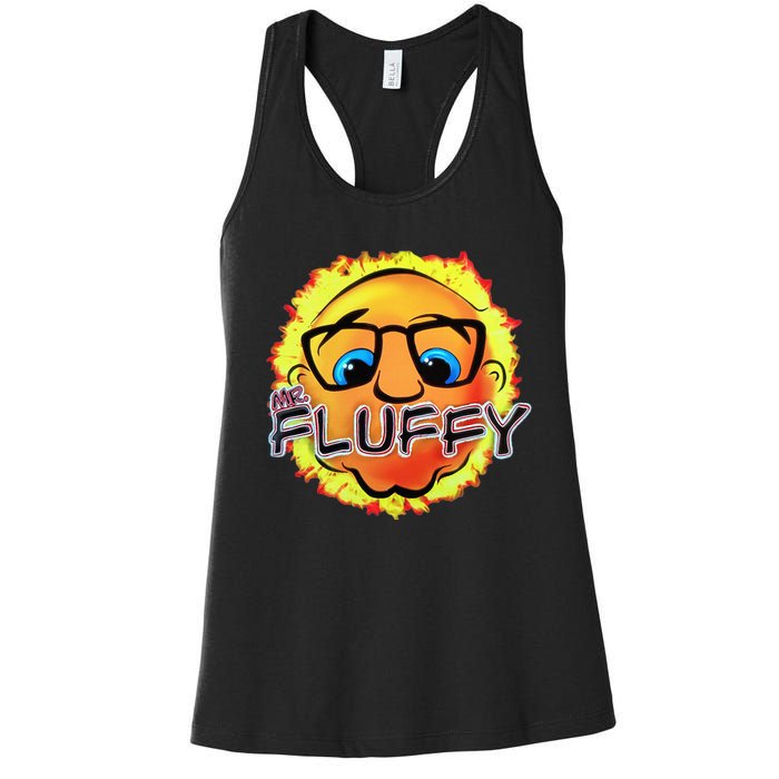 Mr Fluffy Head Women's Racerback Tank