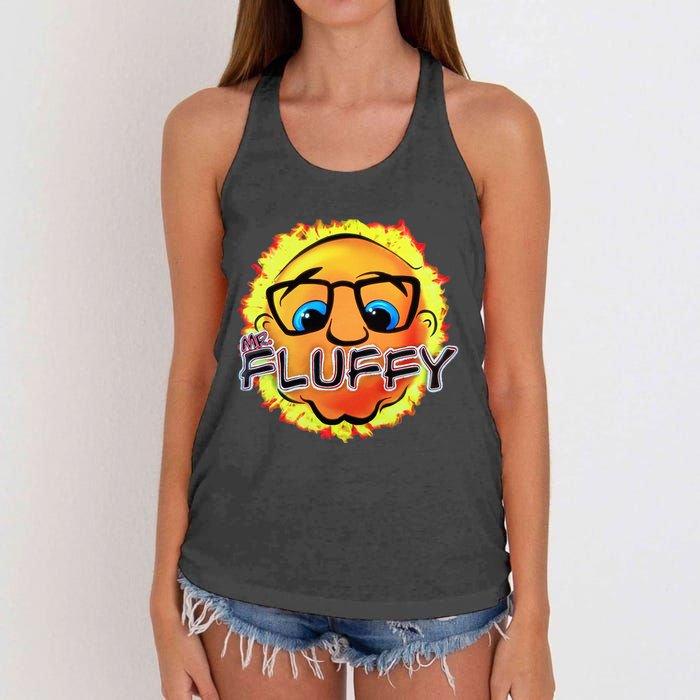 Mr Fluffy Head Women's Knotted Racerback Tank