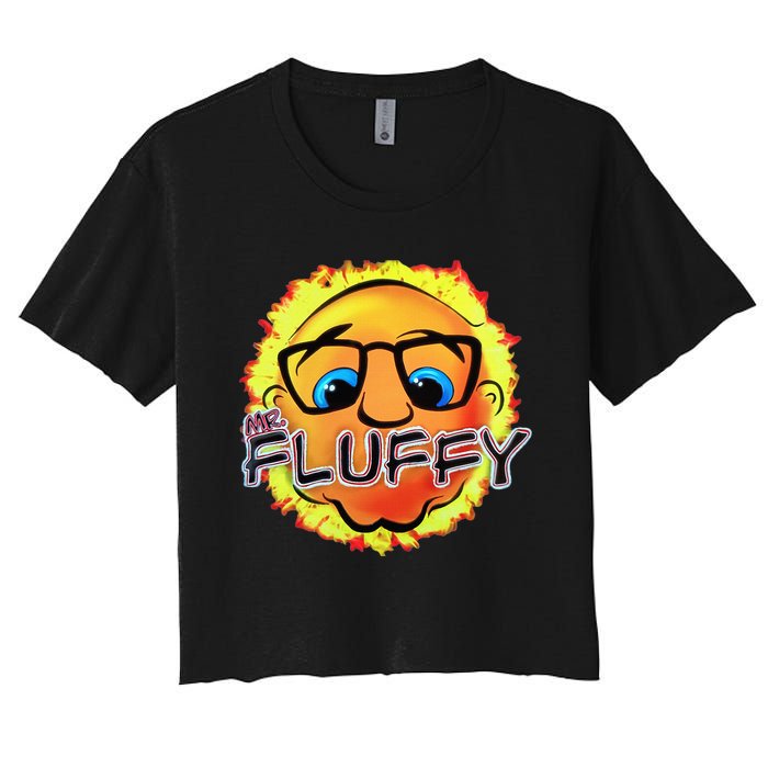 Mr Fluffy Head Women's Crop Top Tee