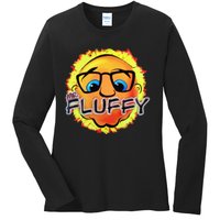 Mr Fluffy Head Ladies Long Sleeve Shirt