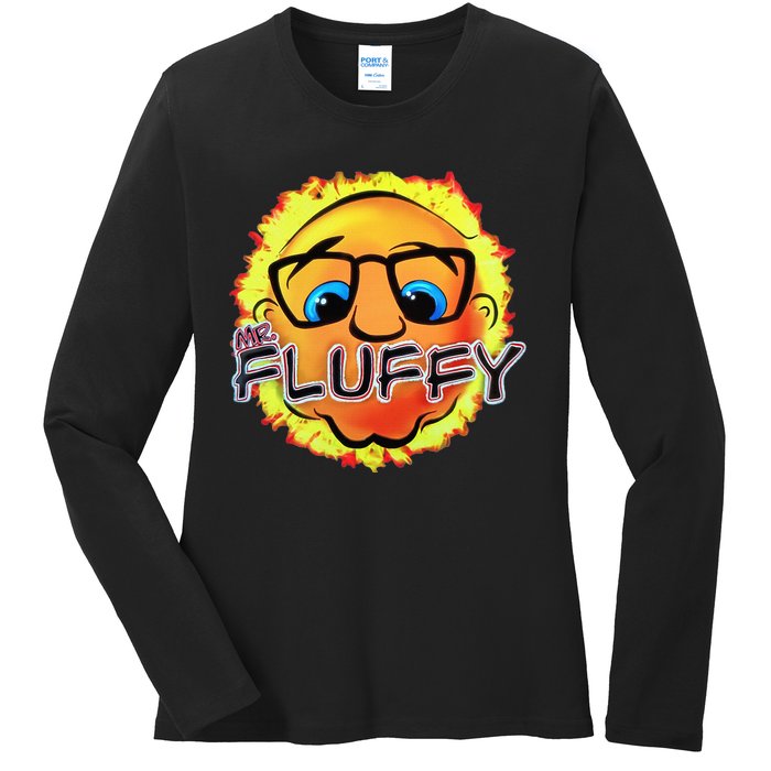 Mr Fluffy Head Ladies Long Sleeve Shirt