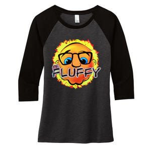 Mr Fluffy Head Women's Tri-Blend 3/4-Sleeve Raglan Shirt