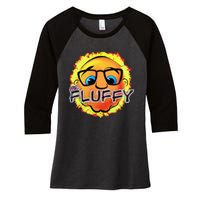 Mr Fluffy Head Women's Tri-Blend 3/4-Sleeve Raglan Shirt