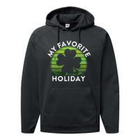 My Favorite Holiday Sunset Luck Irish St Patrick's Day Performance Fleece Hoodie