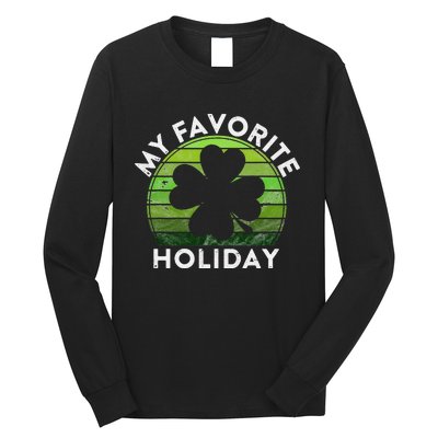 My Favorite Holiday Sunset Luck Irish St Patrick's Day Long Sleeve Shirt