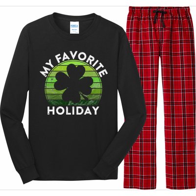 My Favorite Holiday Sunset Luck Irish St Patrick's Day Long Sleeve Pajama Set