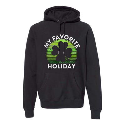 My Favorite Holiday Sunset Luck Irish St Patrick's Day Premium Hoodie