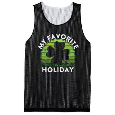 My Favorite Holiday Sunset Luck Irish St Patrick's Day Mesh Reversible Basketball Jersey Tank