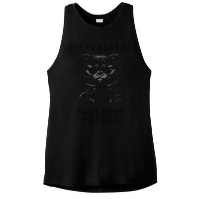 My Flabbers Have Been Gasted Distressed Retro Funny Cat Ladies PosiCharge Tri-Blend Wicking Tank