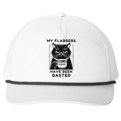 My Flabbers Have Been Gasted Distressed Retro Funny Cat Snapback Five-Panel Rope Hat