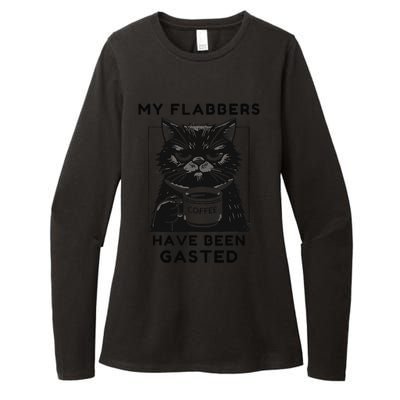 My Flabbers Have Been Gasted Distressed Retro Funny Cat Womens CVC Long Sleeve Shirt