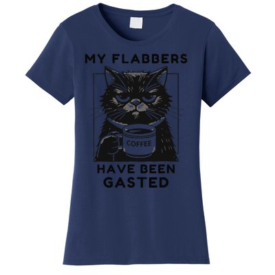 My Flabbers Have Been Gasted Distressed Retro Funny Cat Women's T-Shirt