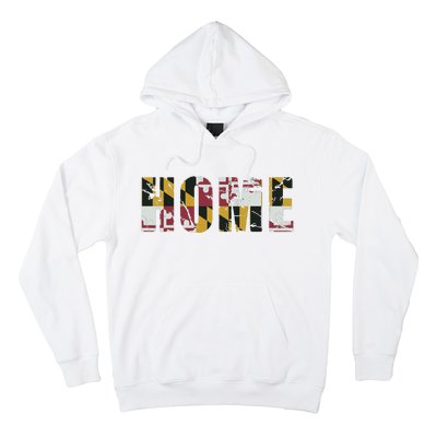 Maryland Flag Home Love Family Vintage Fade Hoodie