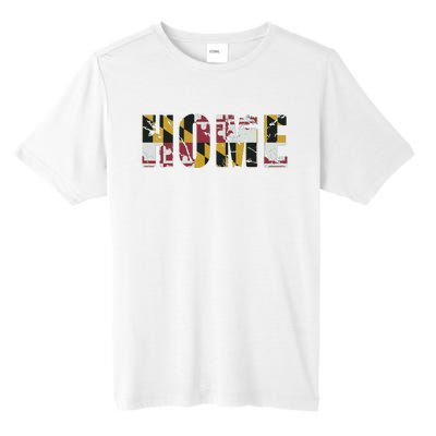 Maryland Flag Home Love Family Vintage Fade Tall Fusion ChromaSoft Performance T-Shirt