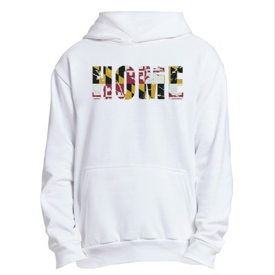 Maryland Flag Home Love Family Vintage Fade Urban Pullover Hoodie